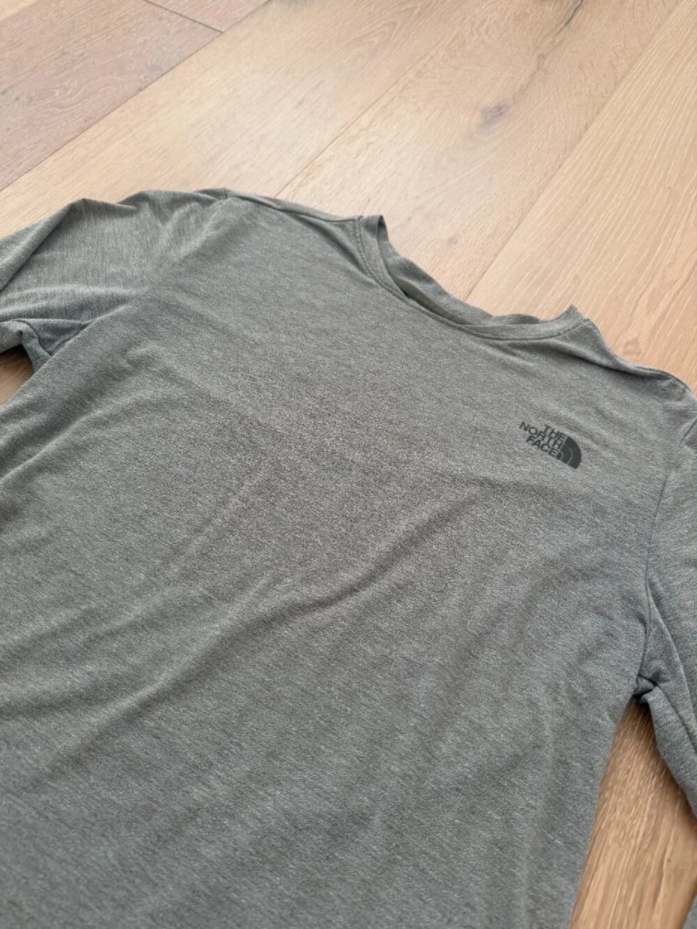 The North Face Shirt Men Small Wander Long Sleeve Taupe Green Heather NF0A53BR